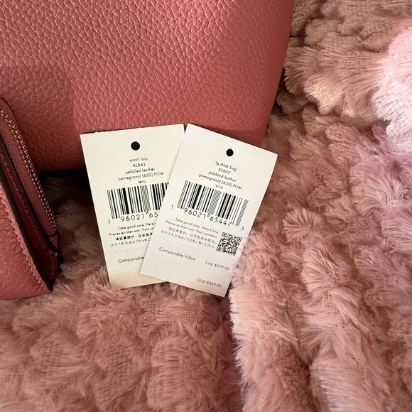 🤍New Kate Spade Large 454 Bag & Small Lena Zip Wallet Bundle (Pomegranate) - Picture 2 of 4